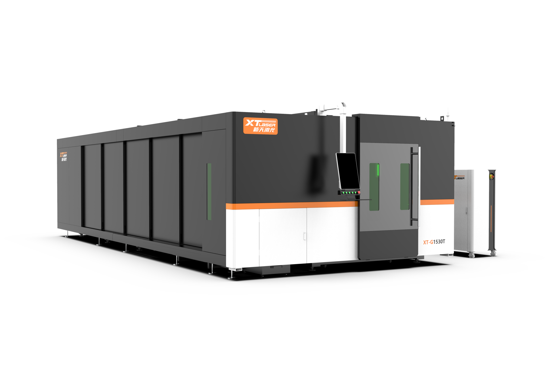 Оптоволоконный лазер в кабине с труборезом и сменным столом XTC-2060GT/6000 Raycus