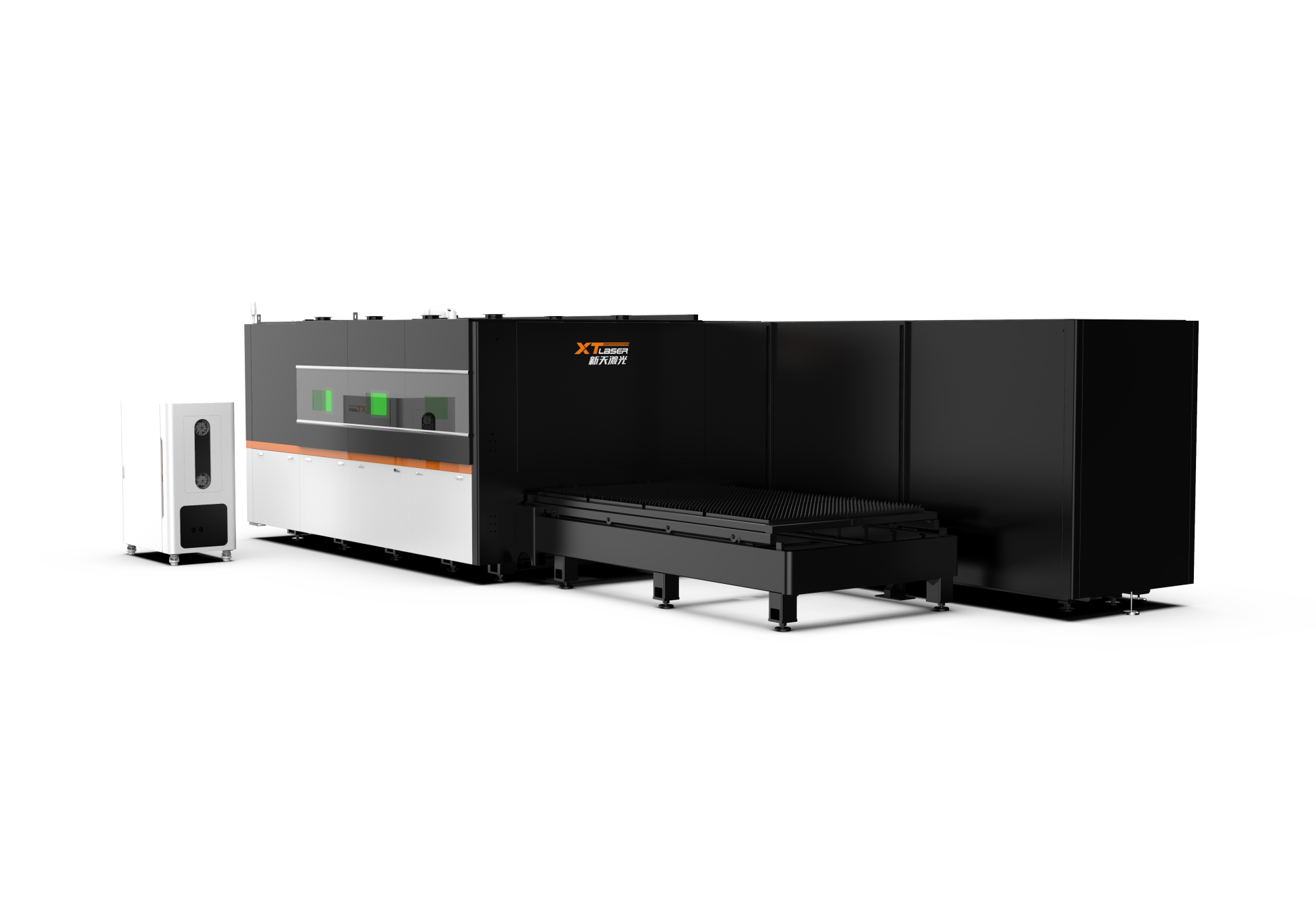 Оптоволоконный лазер в кабине с труборезом и сменным столом XTC-2060GT/6000 Raycus