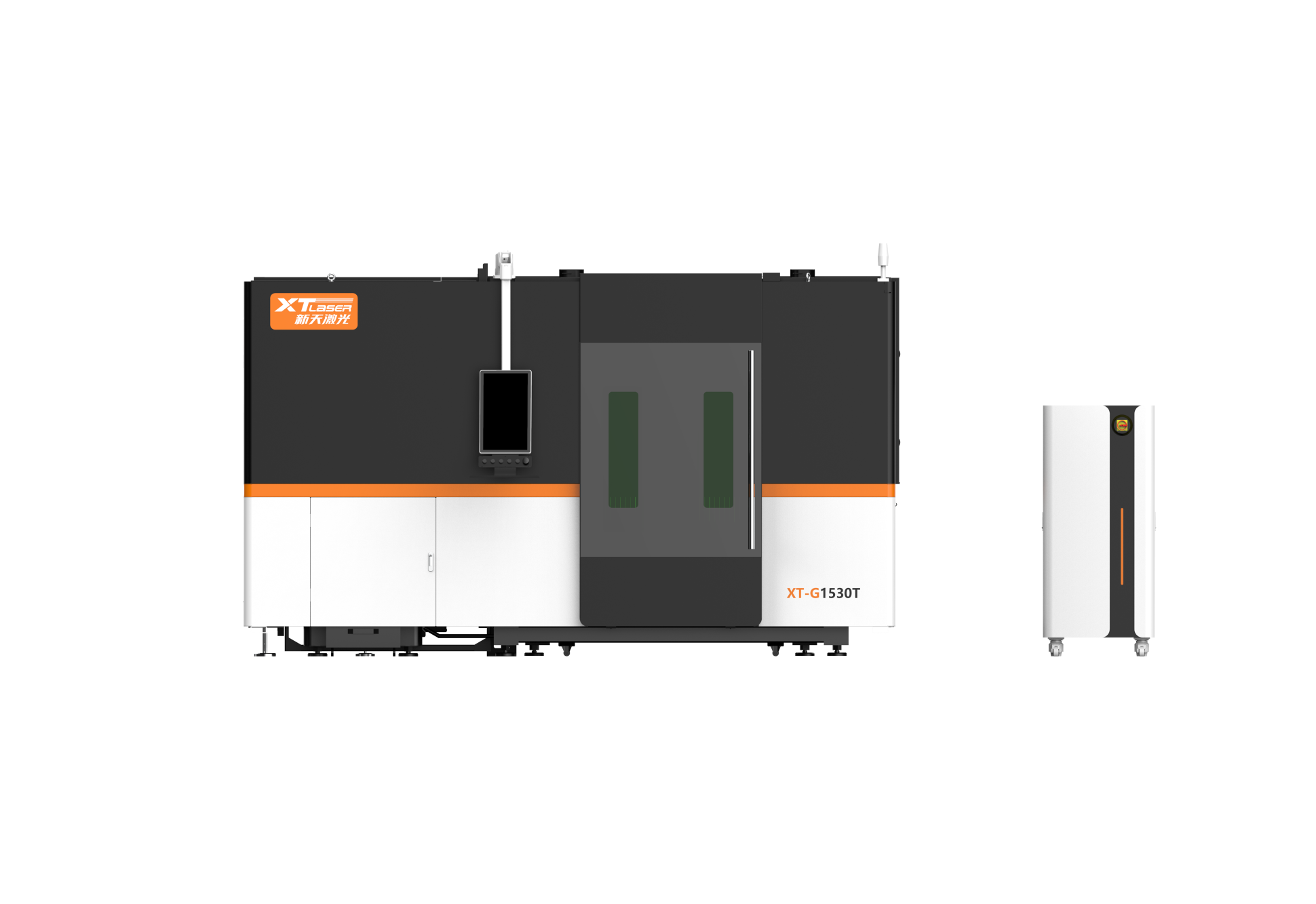 Оптоволоконный лазер в кабине с труборезом и сменным столом XTC-2060GT/6000 Raycus