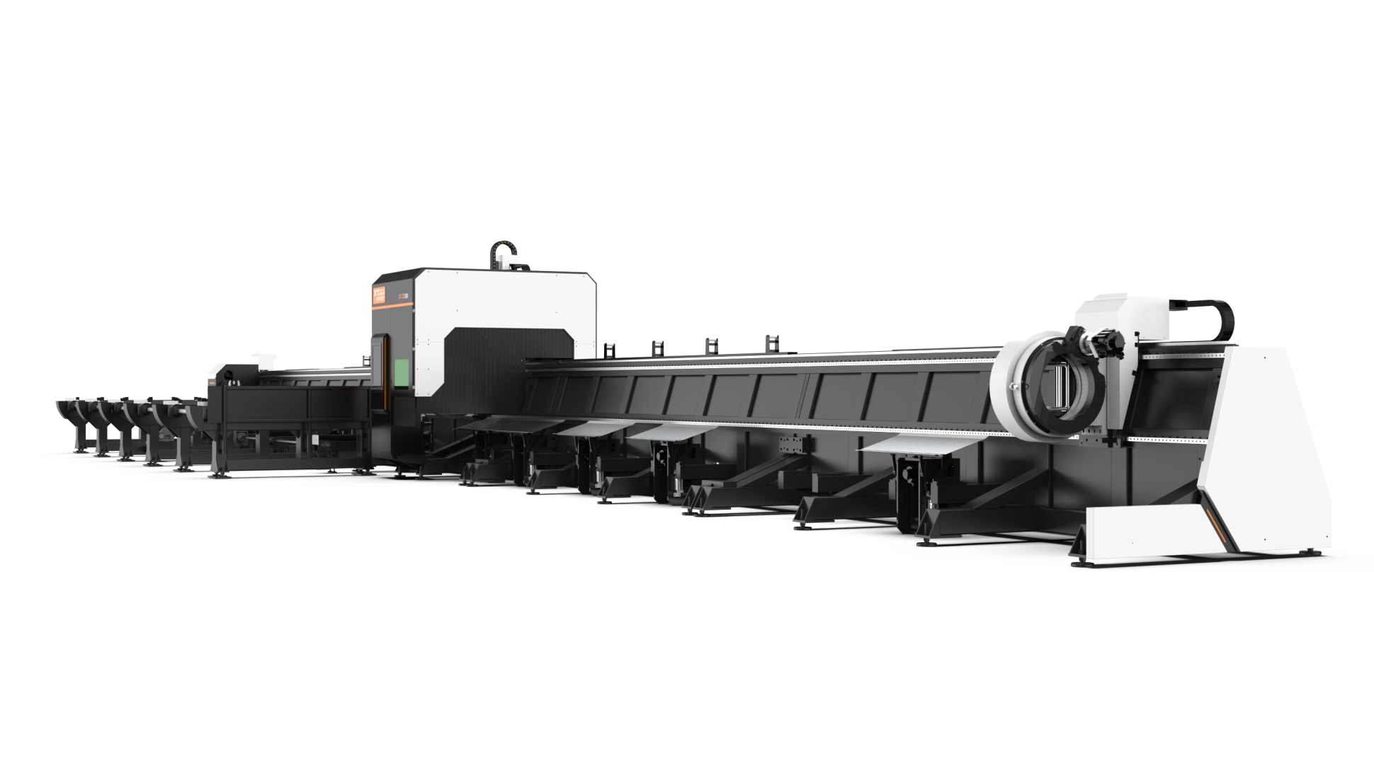 Оптоволоконный лазерный труборез с 3-мя патронами и автоматической погрузкой XTC-TX360-1212-3C/6000 Raycus