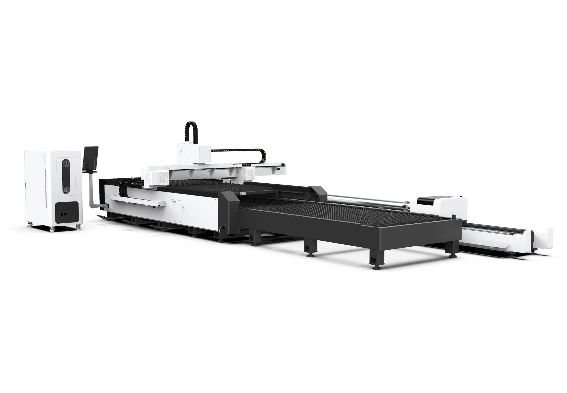 Оптоволоконный лазер для резки листового металла и труб со сменным столом XTC-1530ET/2000 Raycus/Reci