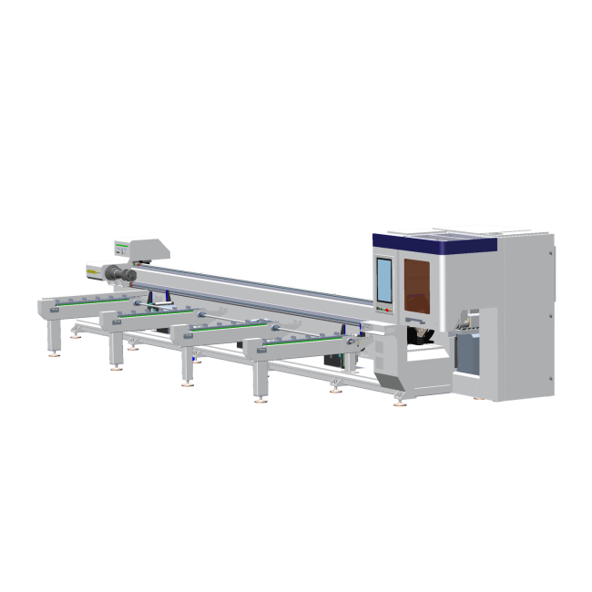 Оптоволоконный лазерный труборез с наклонной головой и полуавтоматической системой погрузки A30-C/6000 Raycus 5-Axis